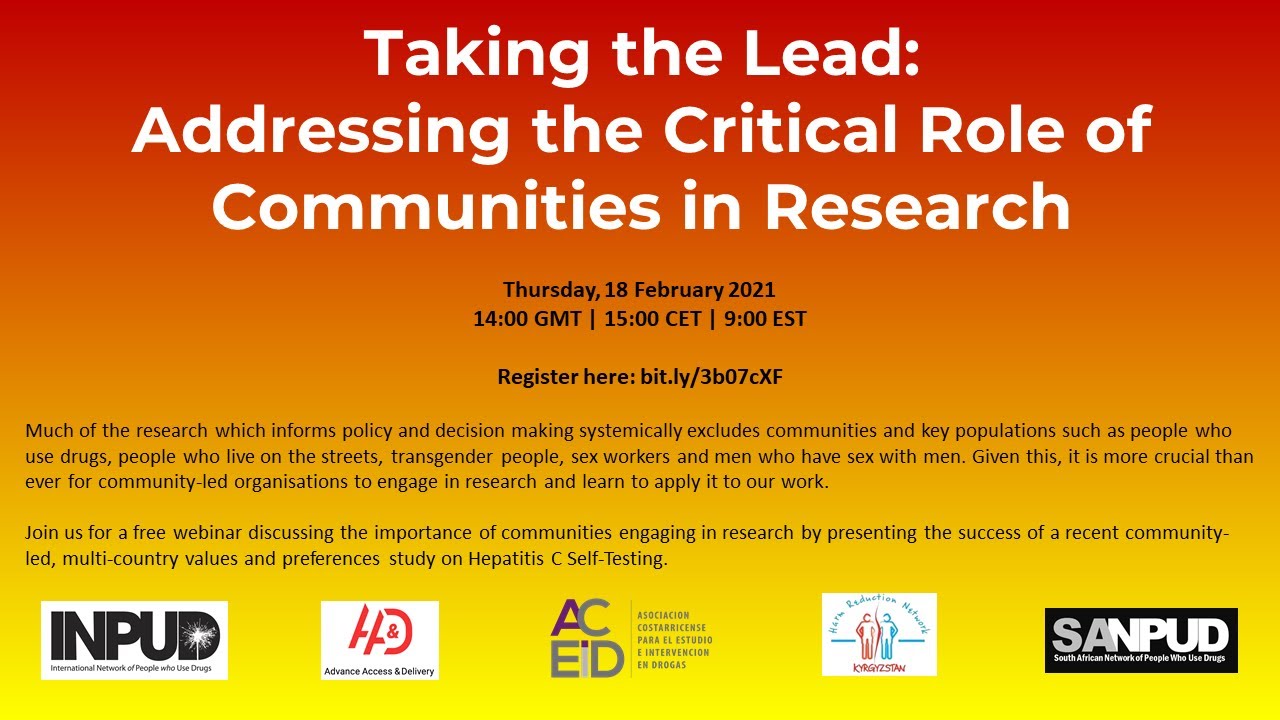 Taking the Lead: Addressing the Critical Role of Communities in Research -